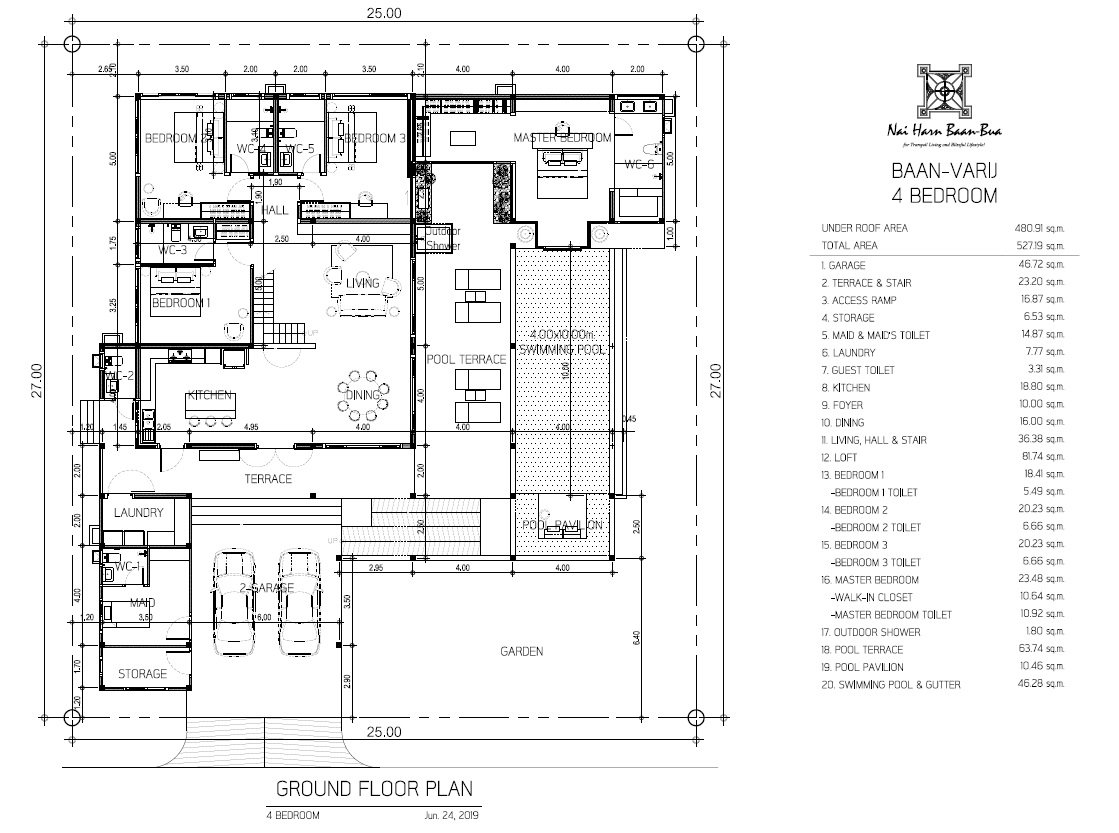 Floor Plan - 4-Bedroom Villa