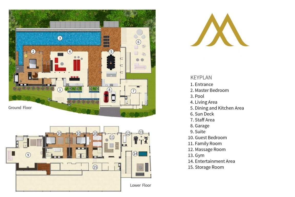 Malaiwana Villa - Floor Plan